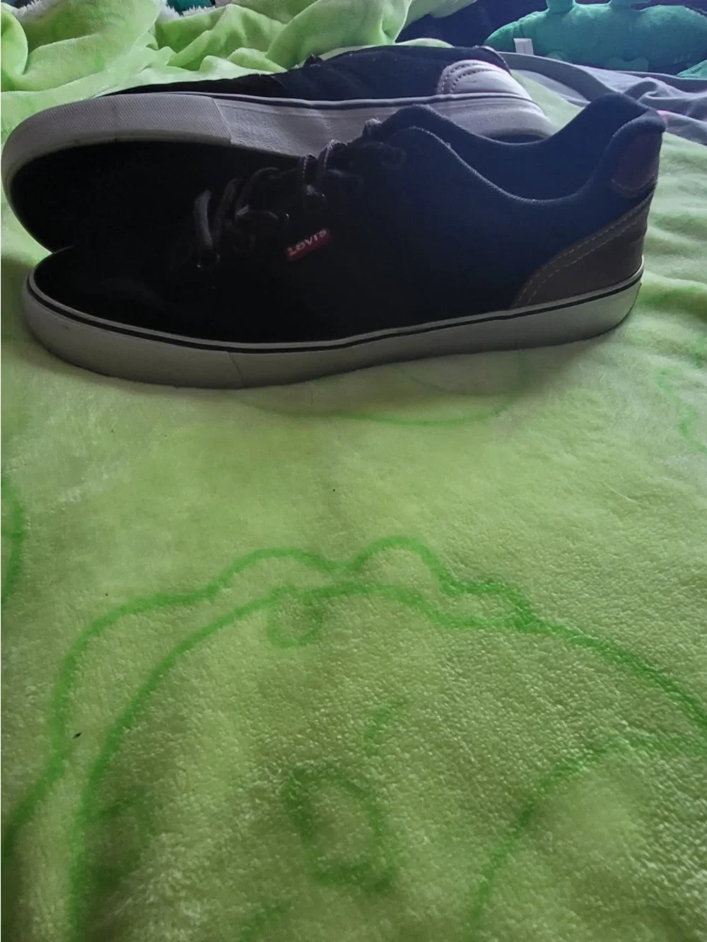 Levi's Black Low-Top Canvas Sneakers with White Soles